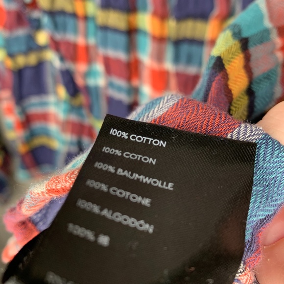 NEW Free People Siena Plaid Ruffled Pullover - Picture 9 of 12